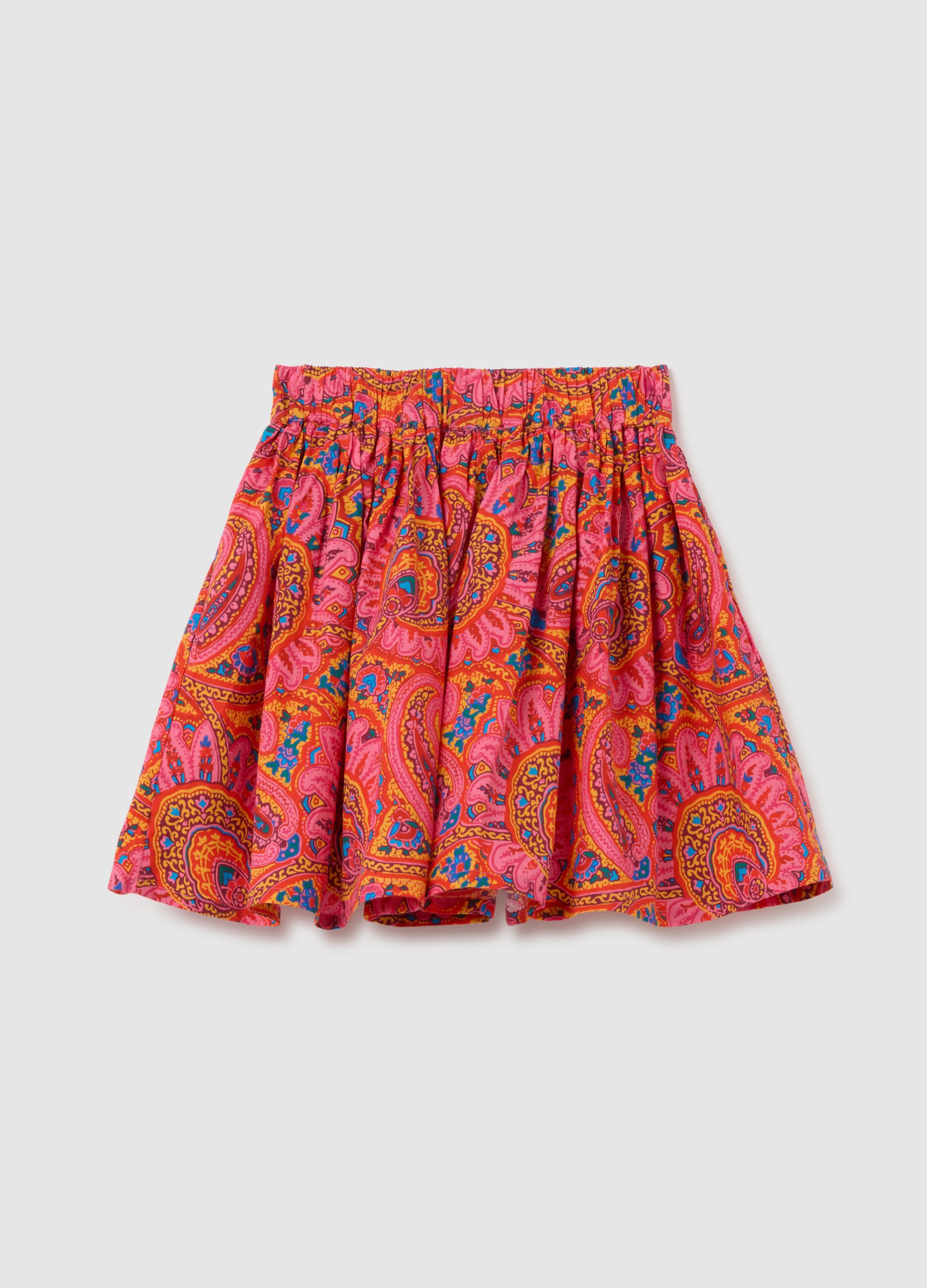 Girls' skirt in pure cotton multicolour regular fit