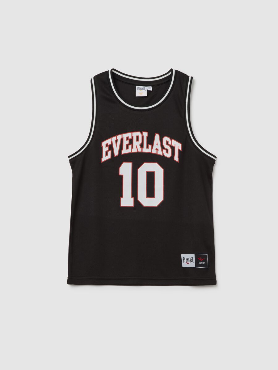 Boy's Black Relaxed Fit Vest with Everlast Logo_3
