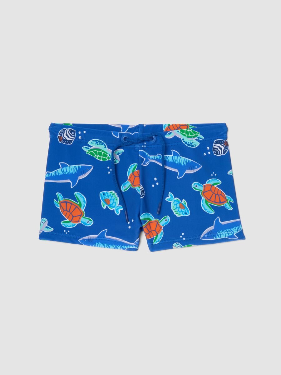 Blue stretch swim shorts_0