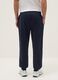 Blue cotton blend jogger trousers with regular fit_2