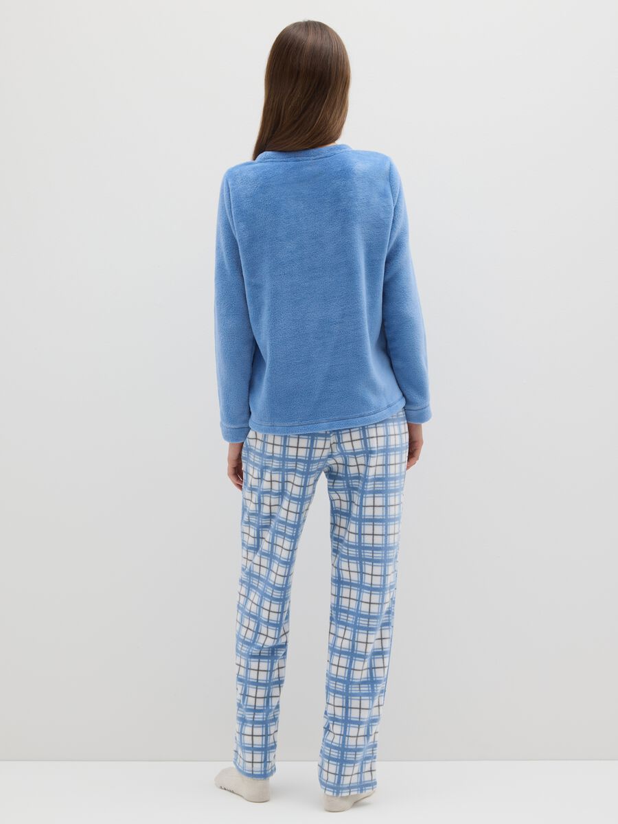 Pigiama a quadri multicolor regular fit con stampa Peanuts_2