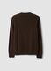 Brown crew-neck wool-blend jumper, regular fit_2