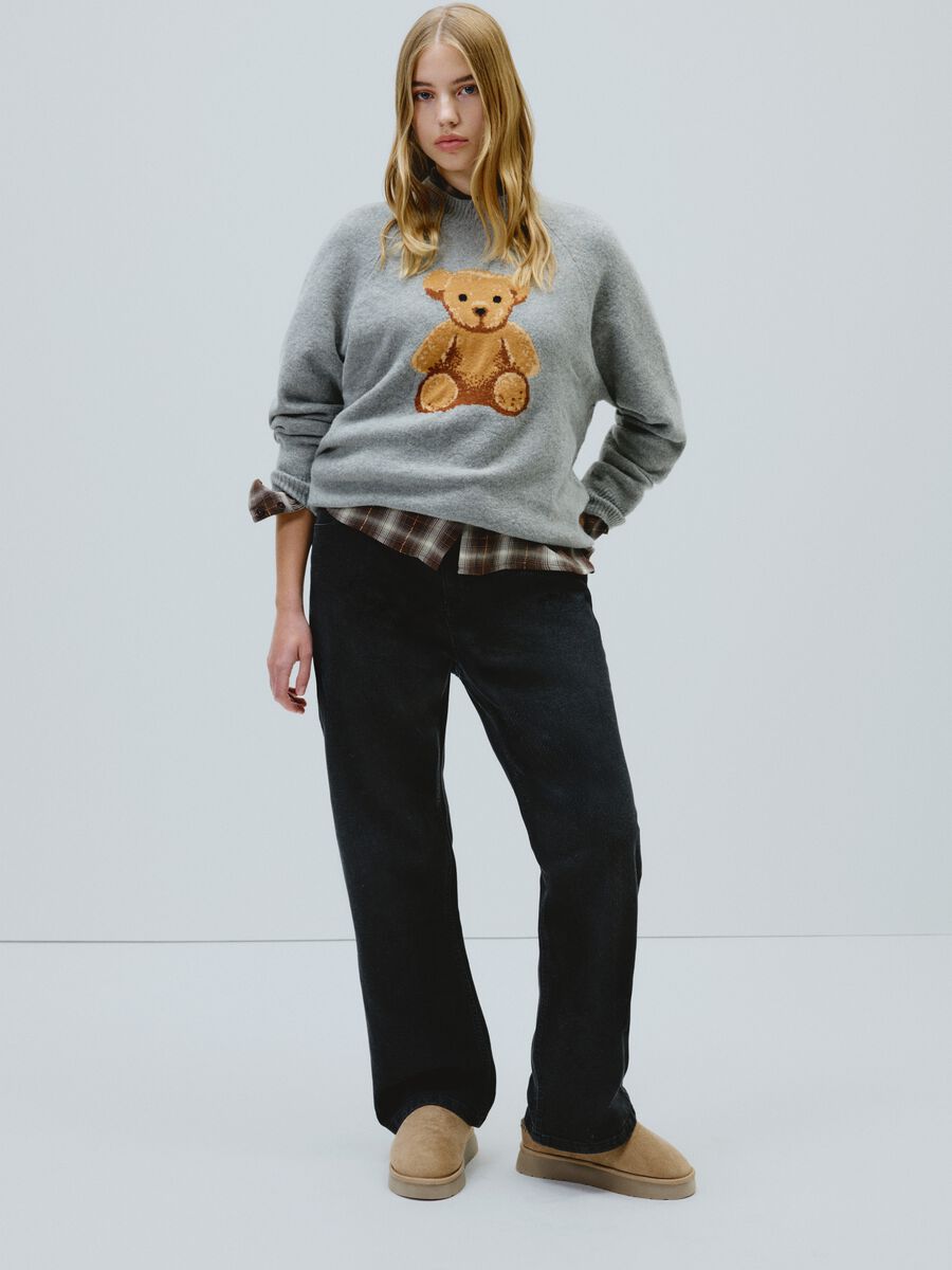 Grey Sweater with Print_0