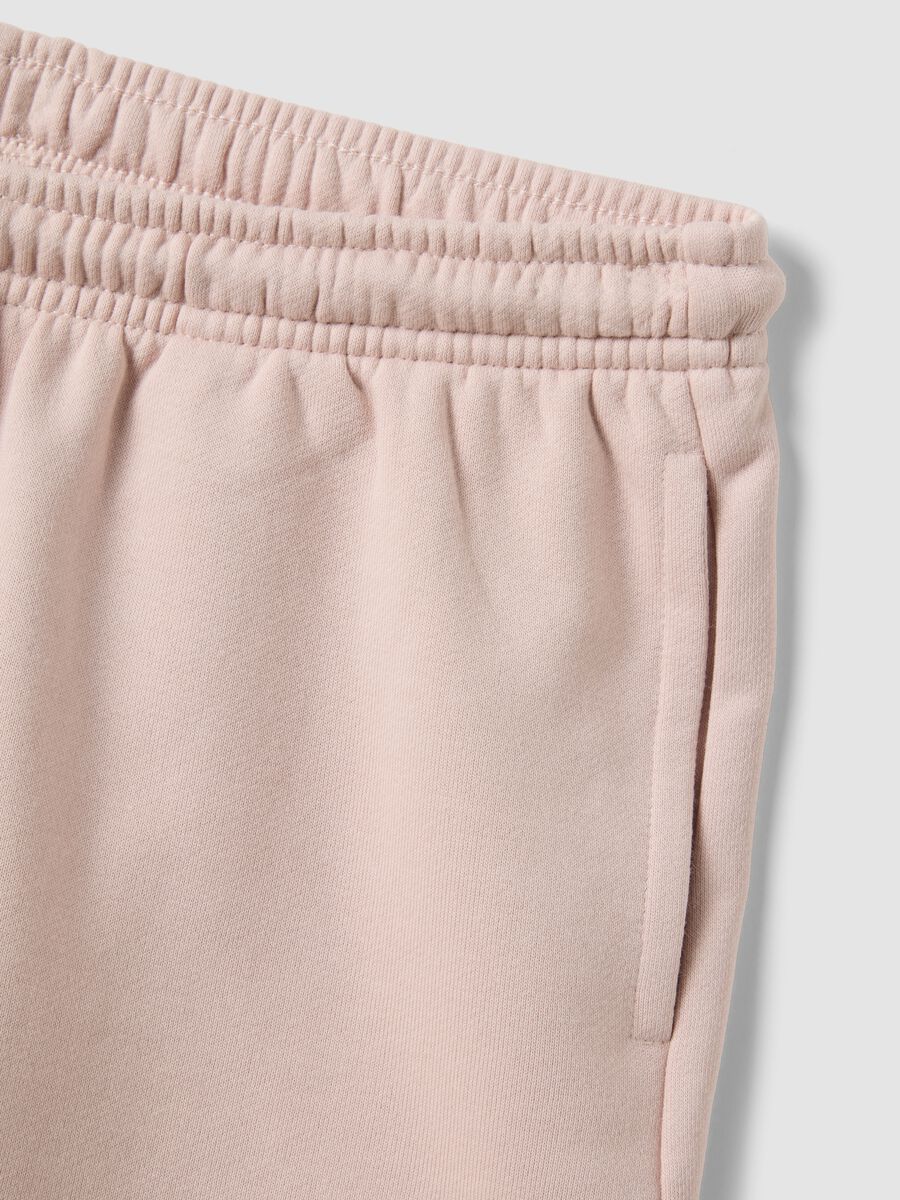 Shorts in misto cotone rosa regular fit con coulisse_5