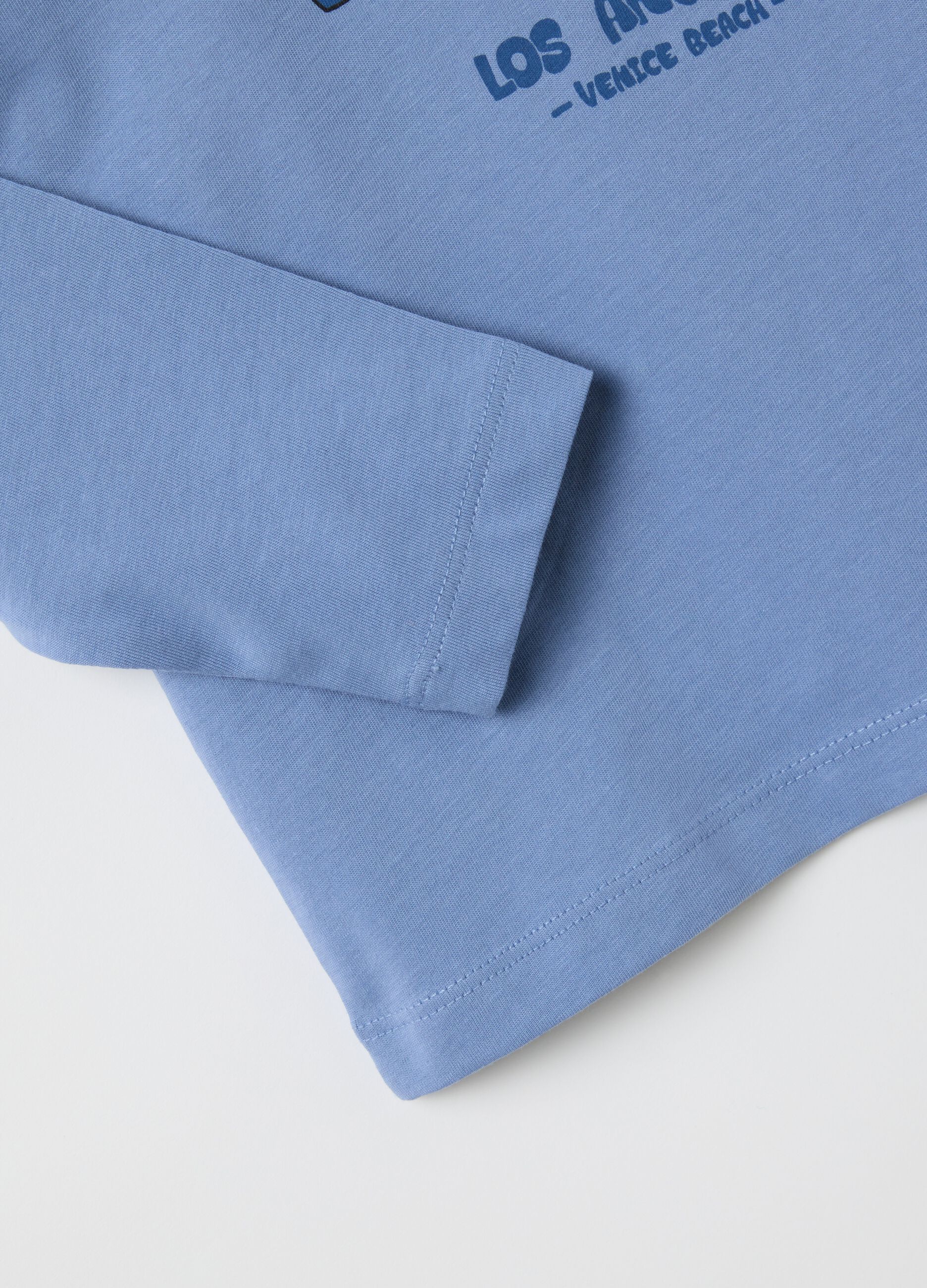 Blue pure cotton children's t-shirt
