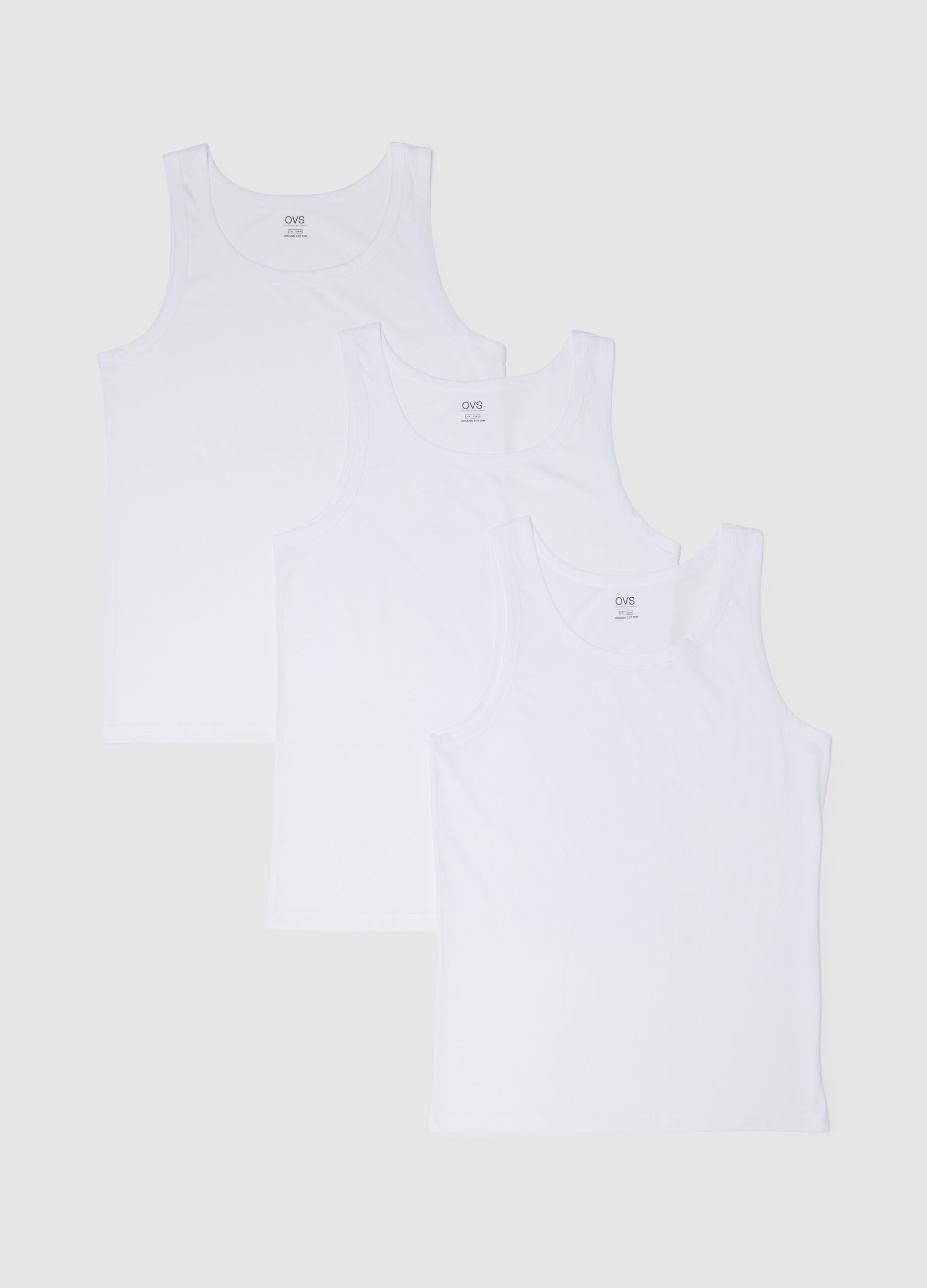 Men's Triple Pack White Cotton Vests Regular Fit