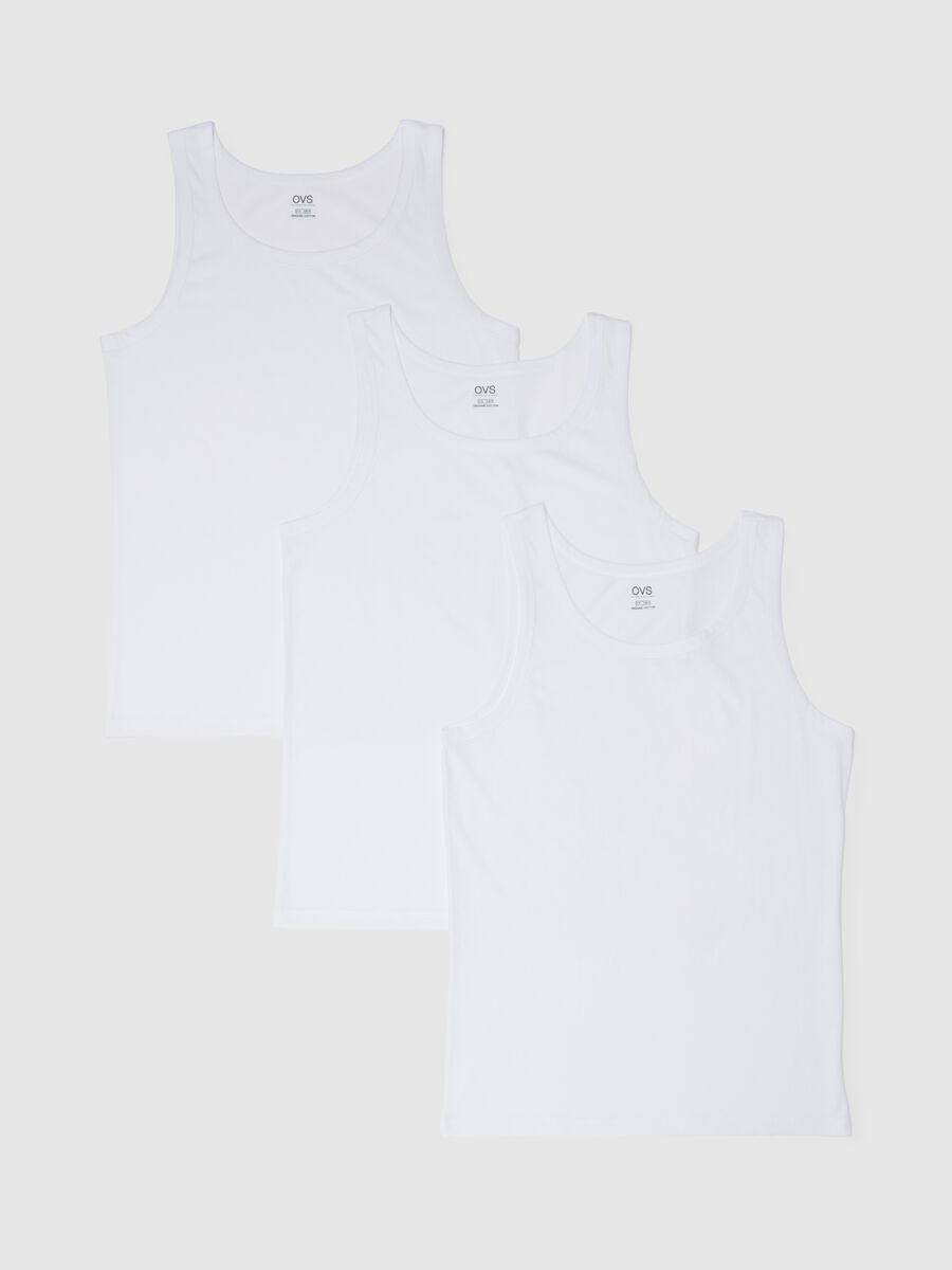 Men's Triple Pack White Cotton Vests Regular Fit_4