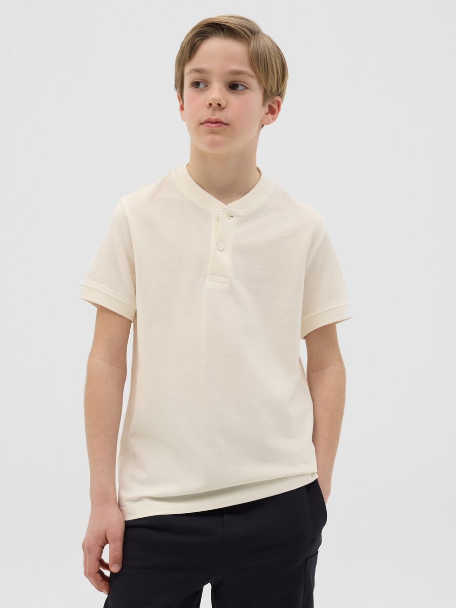 Short Sleeve Polo in Pure Cotton_0