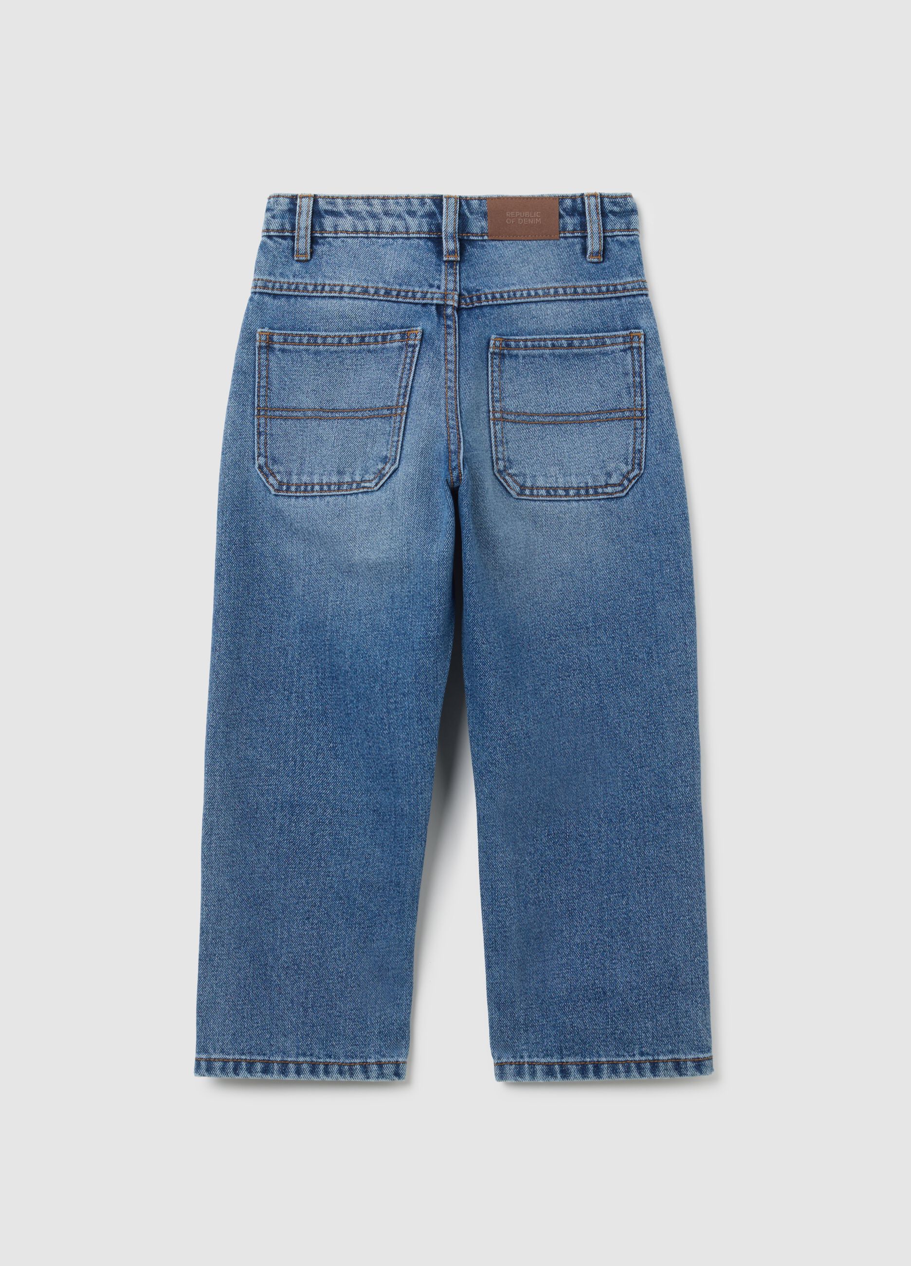 Children's Blue Denim Balloon Fit Jeans