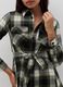 Flannel shirt dress with check pattern_3