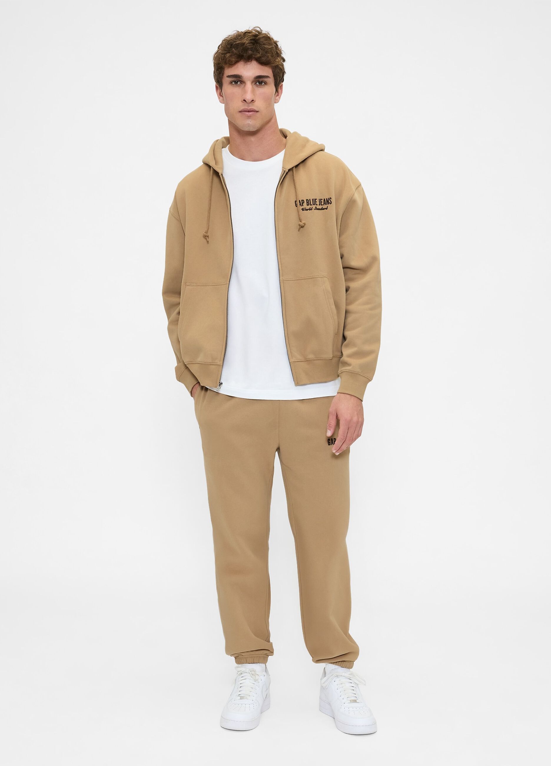 Felpa con logo GAP, cappuccio e zip integrale