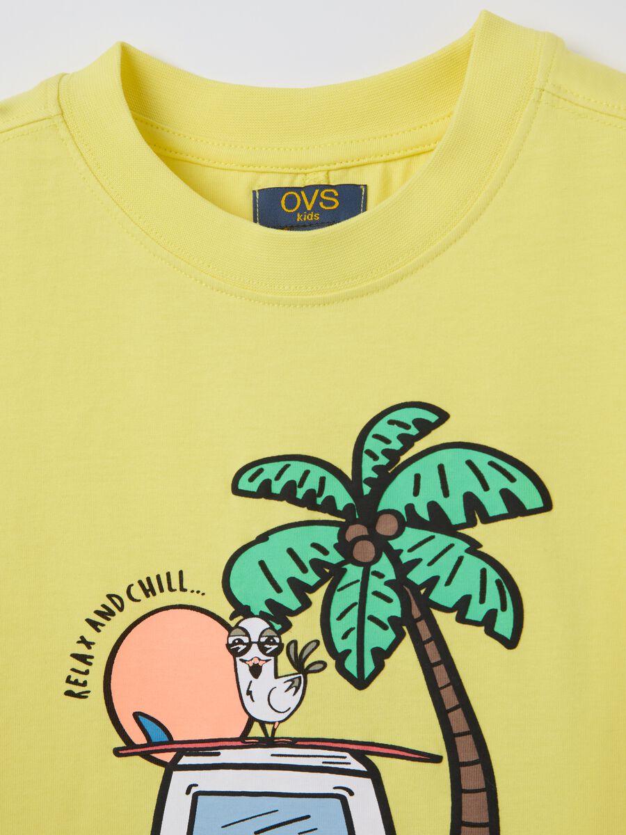 Yellow cotton T-shirt with "Keep it Simple" print_2