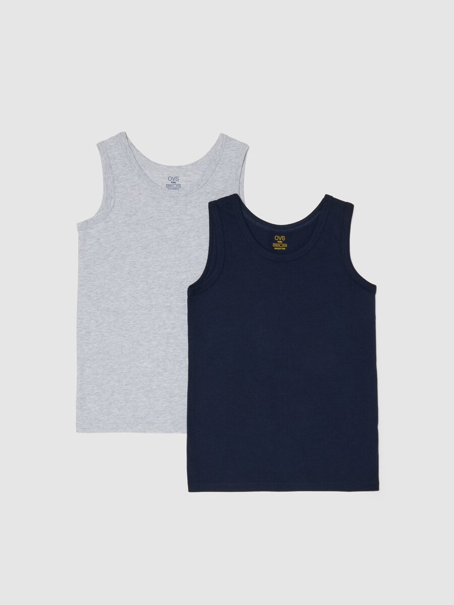 Kids' multicolour sleeveless cotton vests pack_0