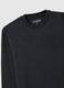 Black cotton blend sweatshirt regular fit_5