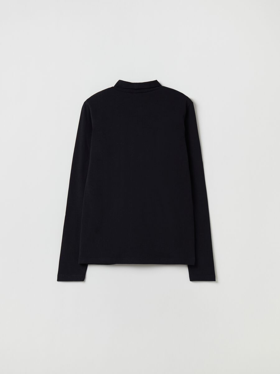 T-shirt a maniche lunghe collo alto_1