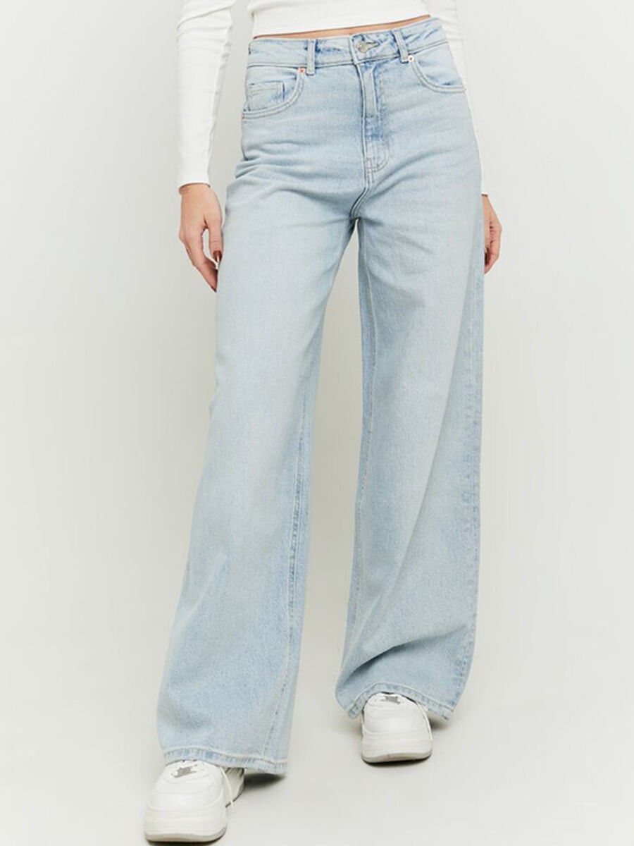 Women's blue denim regular fit jeans_1