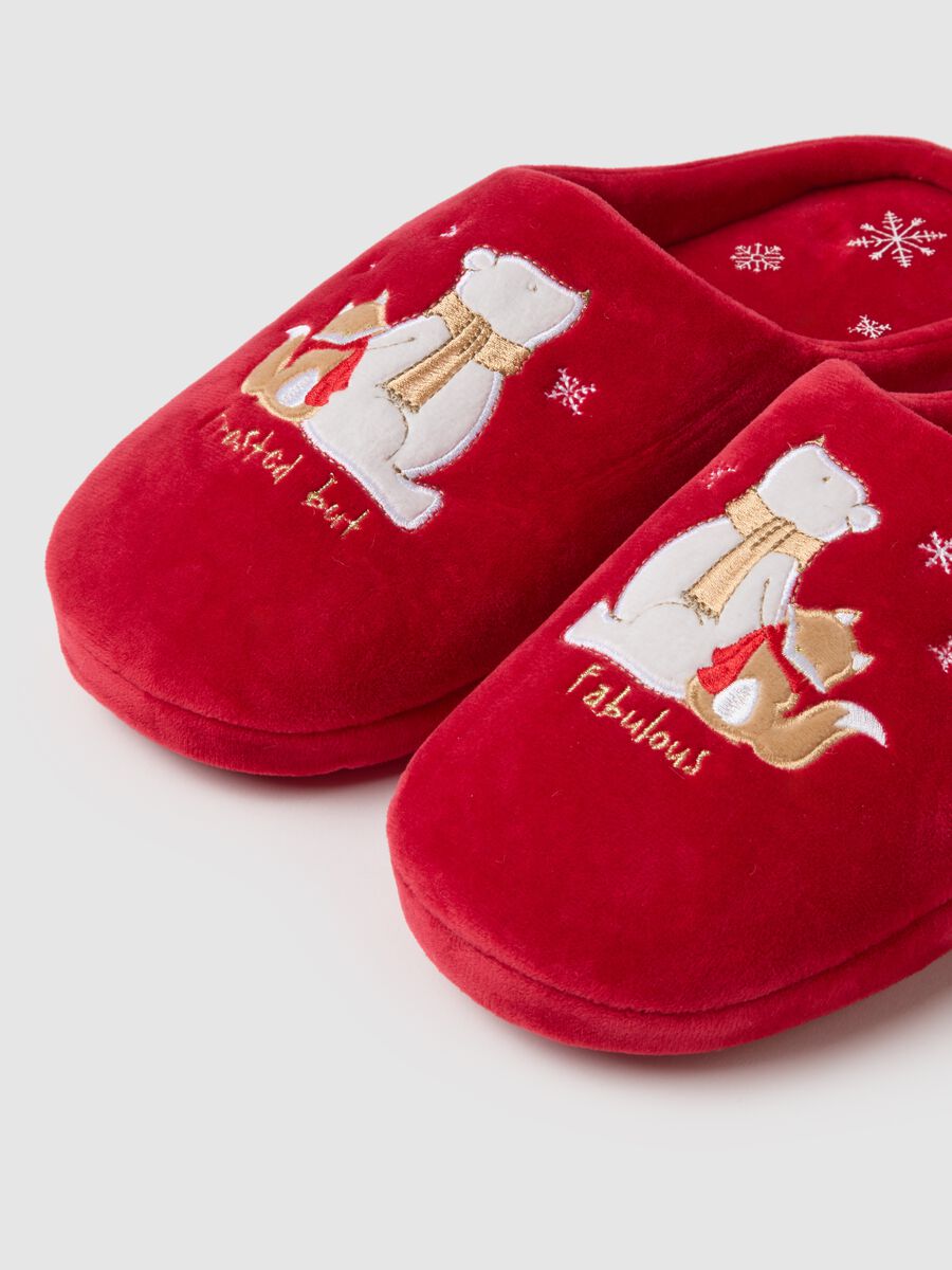 Red Velour Slippers_1