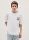 Oversized white cotton kids' T-shirt with print_0