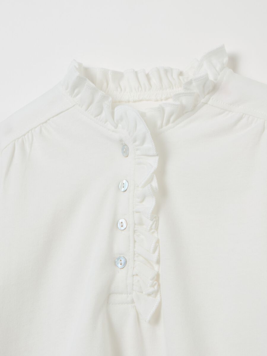 Long-sleeved T-shirt with frills_2
