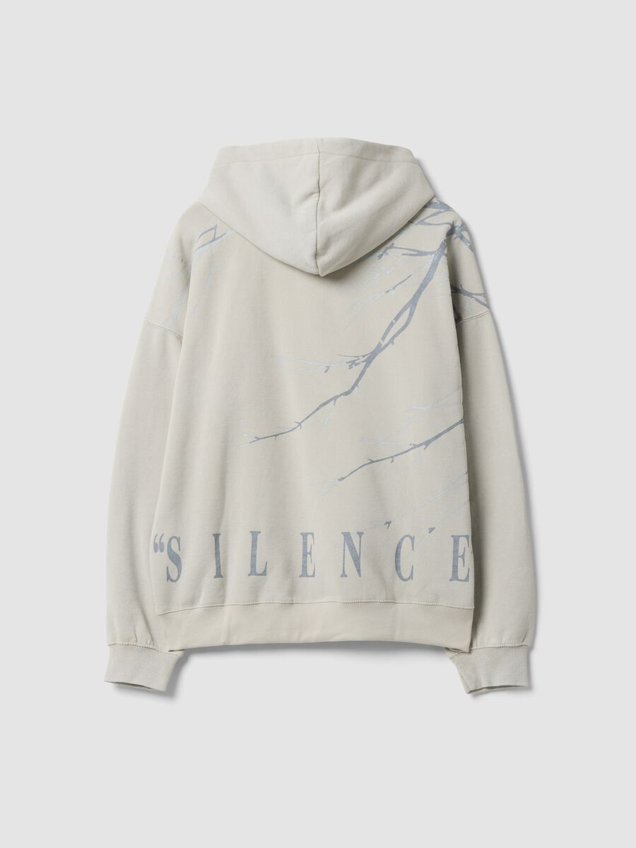 Beige cotton-blend hoodie with graphic print_2