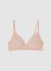 Beige padded balconette bra_4