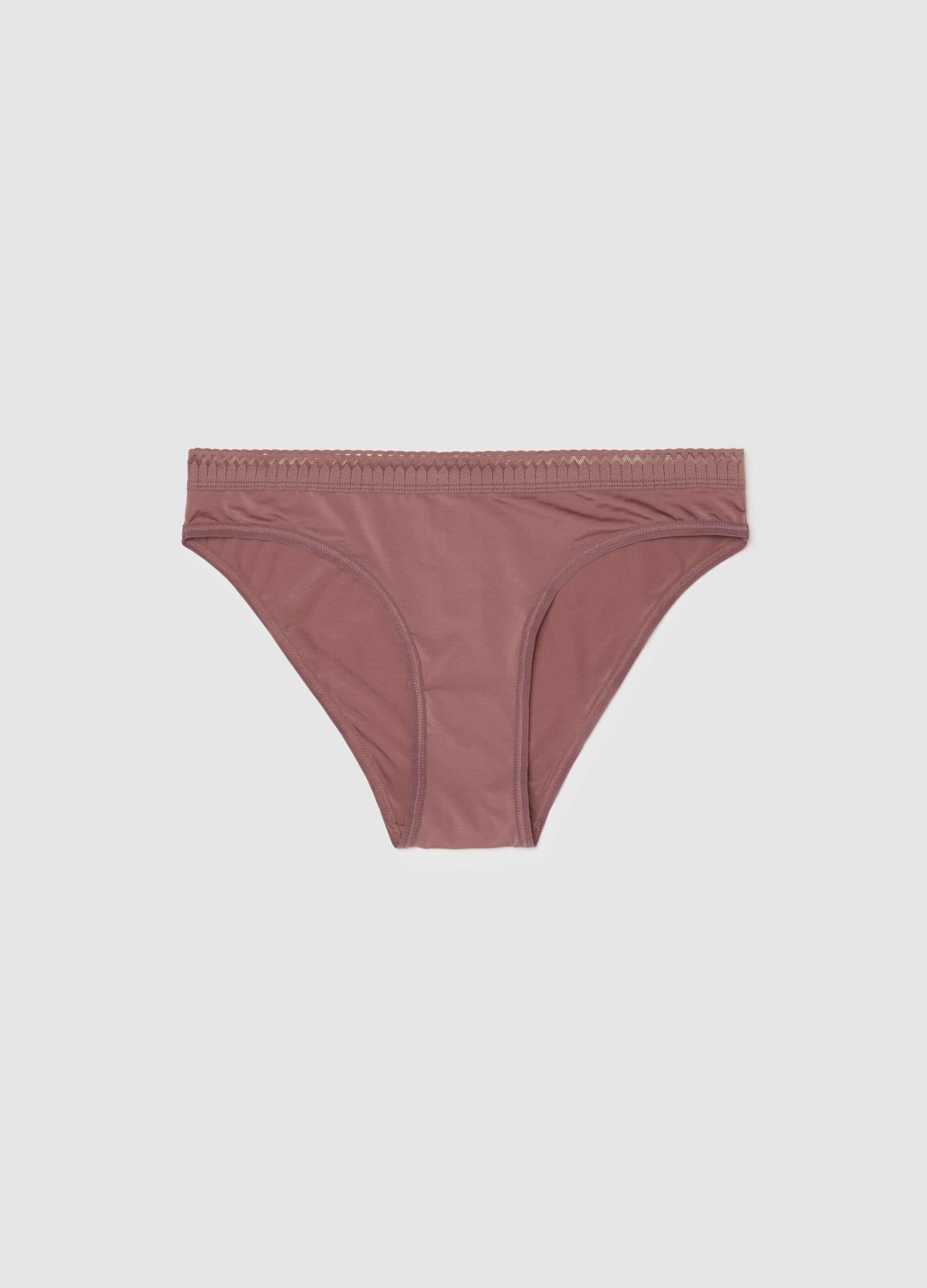 Pink Stretch Fabric Briefs