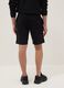 Black cotton-blend Bermuda shorts with elasticated waist, regular fit_2