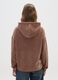 Brown cotton blend hoodie with regular fit_2