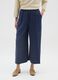 Blue Linen Blend Wide Leg Trousers_1