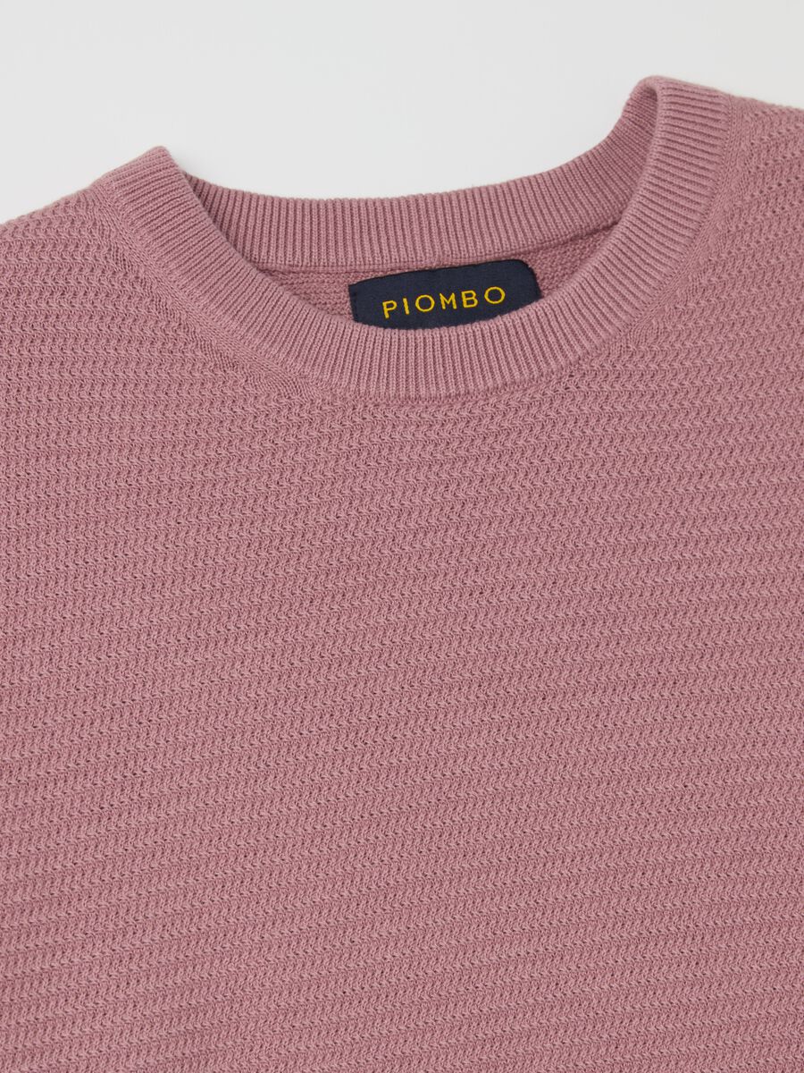 Cotton pullover with wavy trim_5