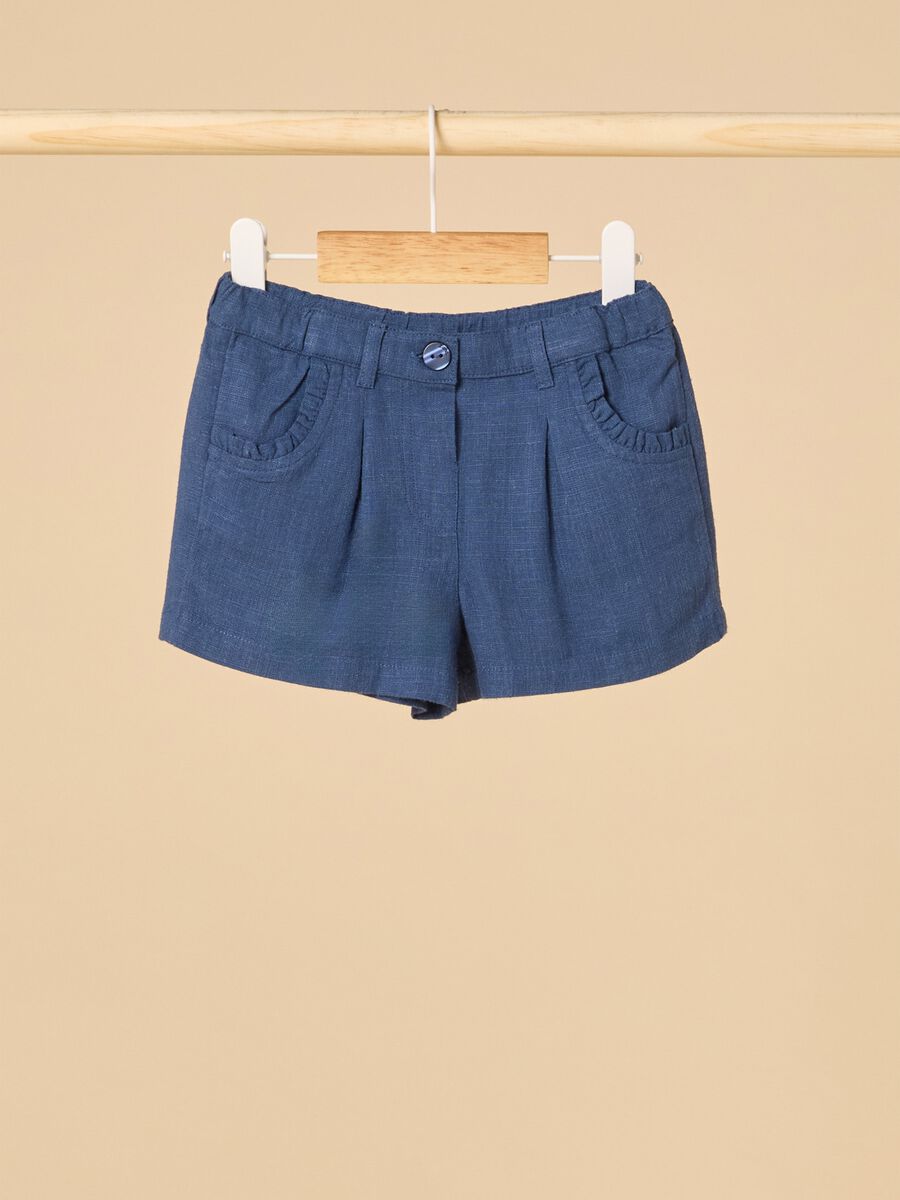 Shorts in misto lino IANA neonata_0