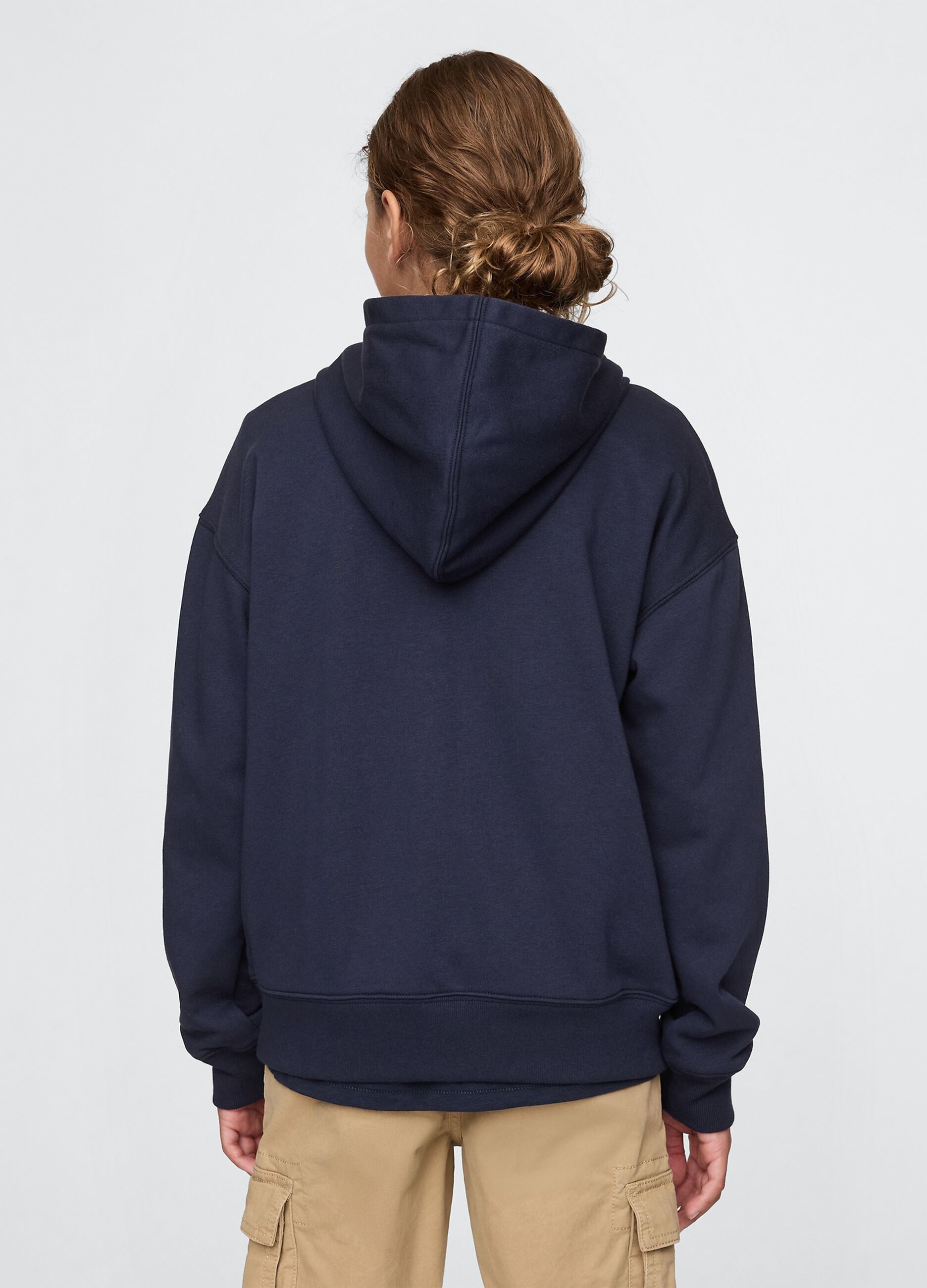 GAP logo hoodie with zip in cotton blend