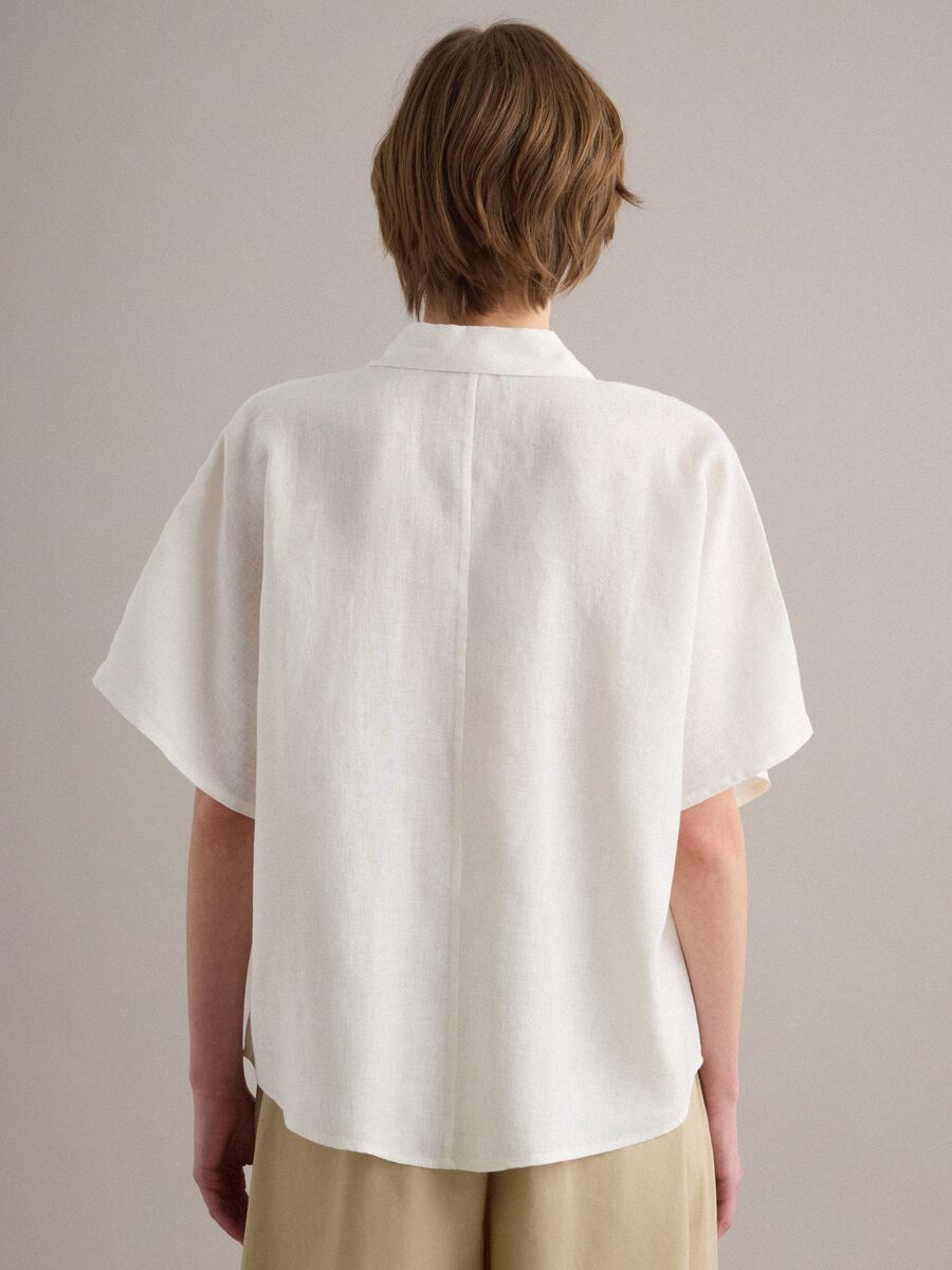 White pure linen regular-fit shirt_3