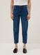 Stretch Blue Denim Cotton Blend Trousers Regular Fit_1