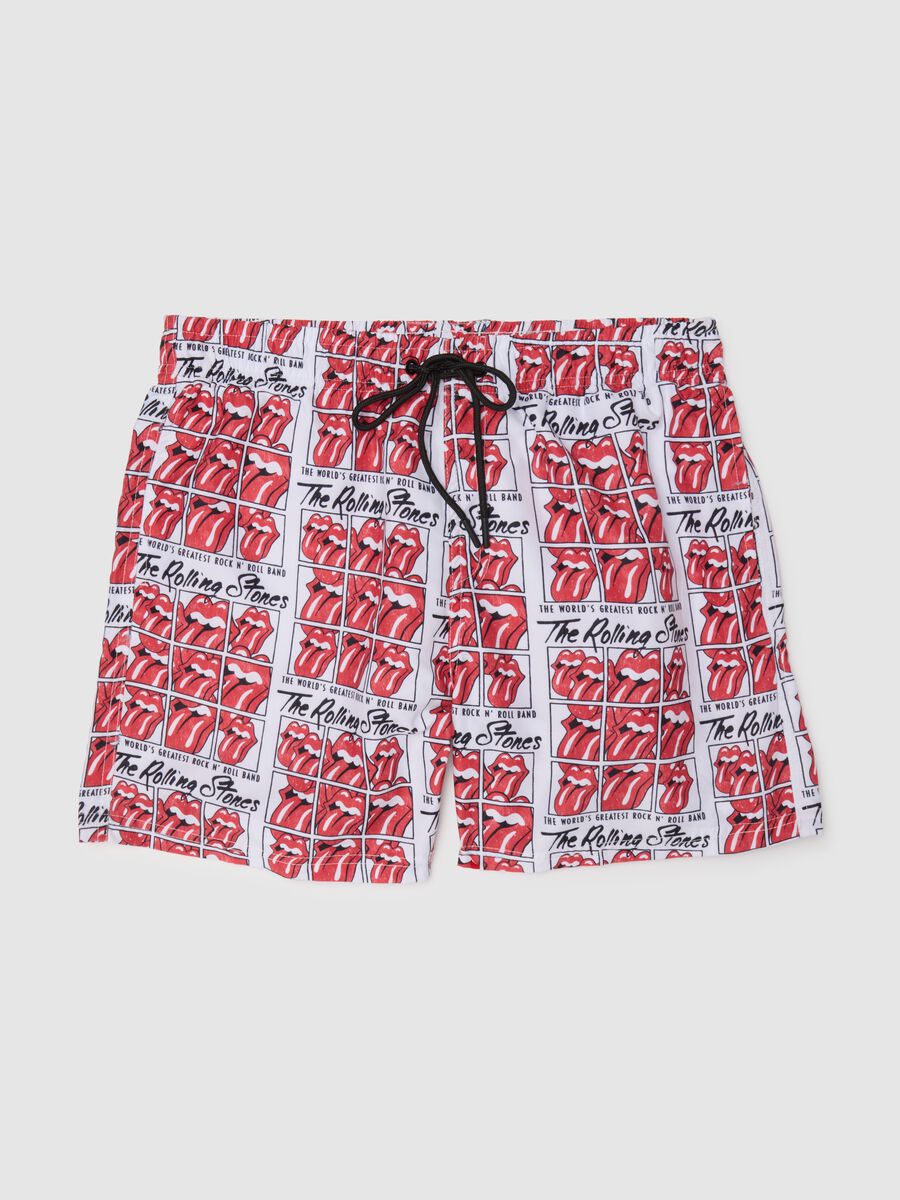 Boxer da uomo in multicolor con grafica Rolling Stones e vita elasticizzata_0
