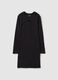 Girls' dress in black stretch cotton_3