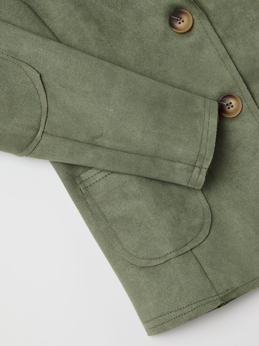 Short green suede jacket_5