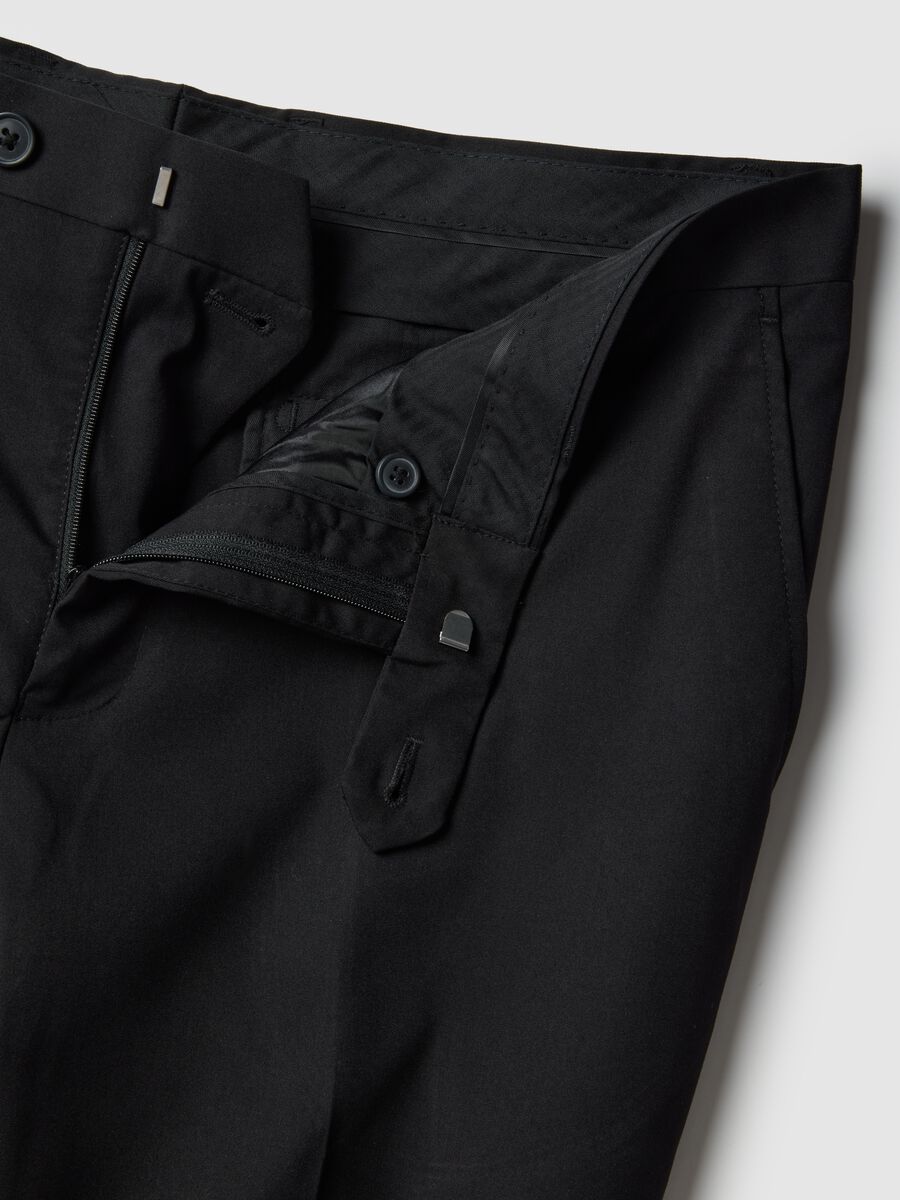 Classic Black Regular Fit Trousers_5