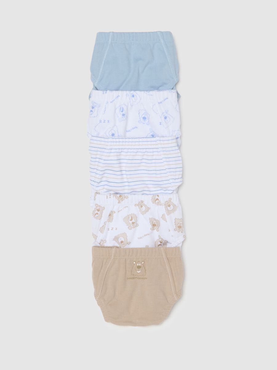 Multipack slip da bambino in puro cotone multicolor regular fit_3