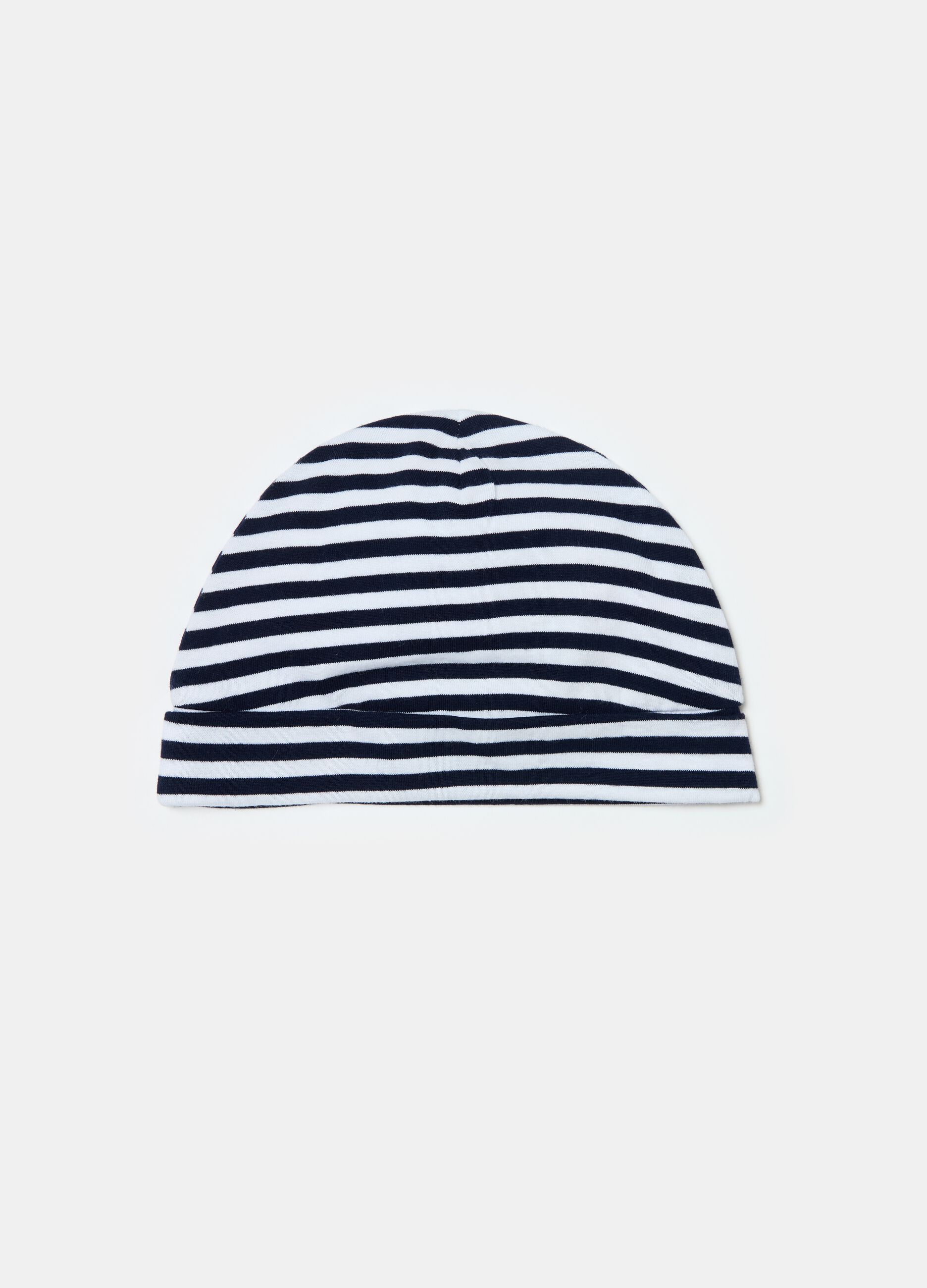 Striped organic cotton hat
