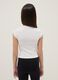 Girls' White Stretch Cotton Slim Fit T-shirt_1