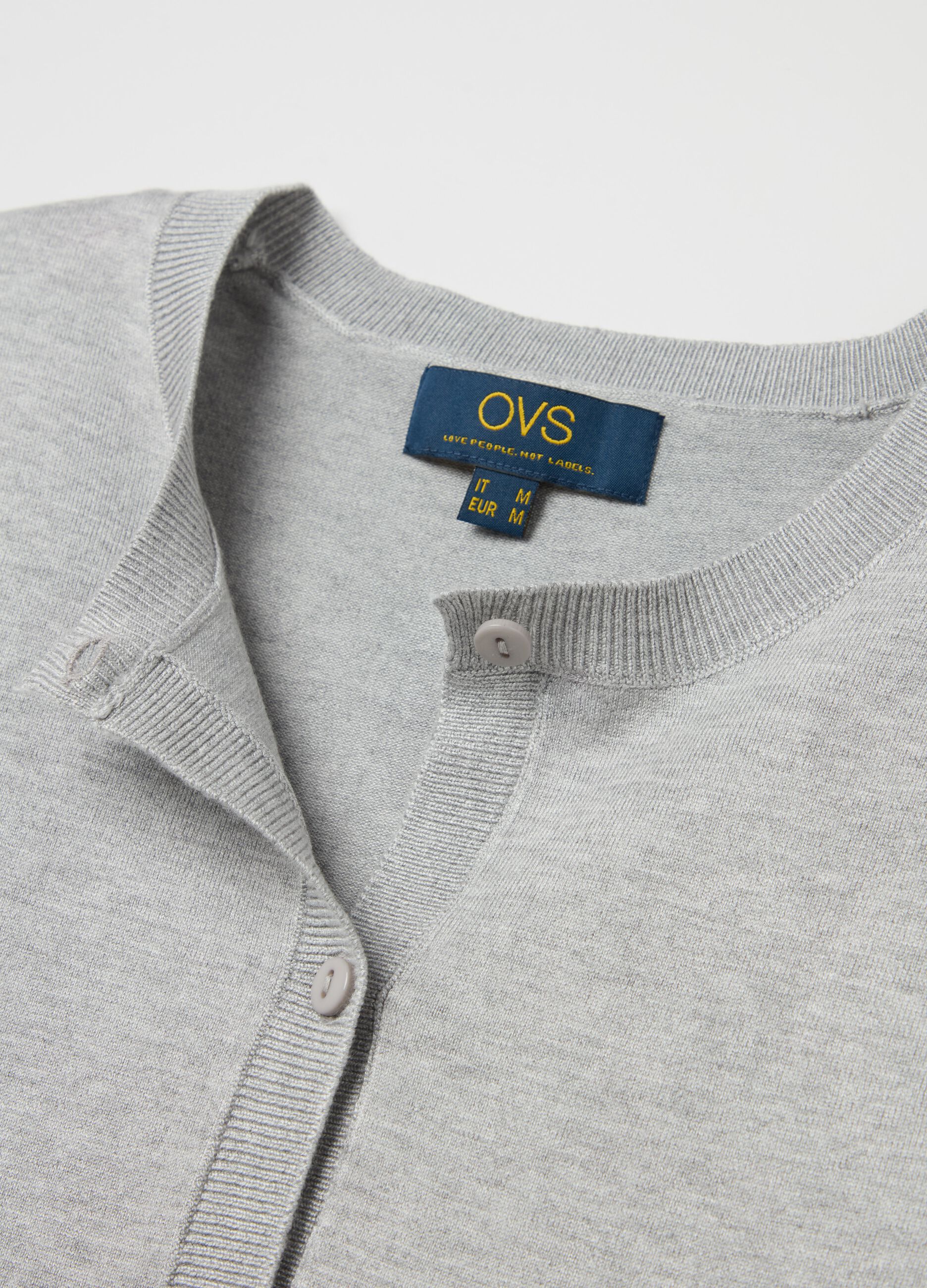 Cardigan with round neckline