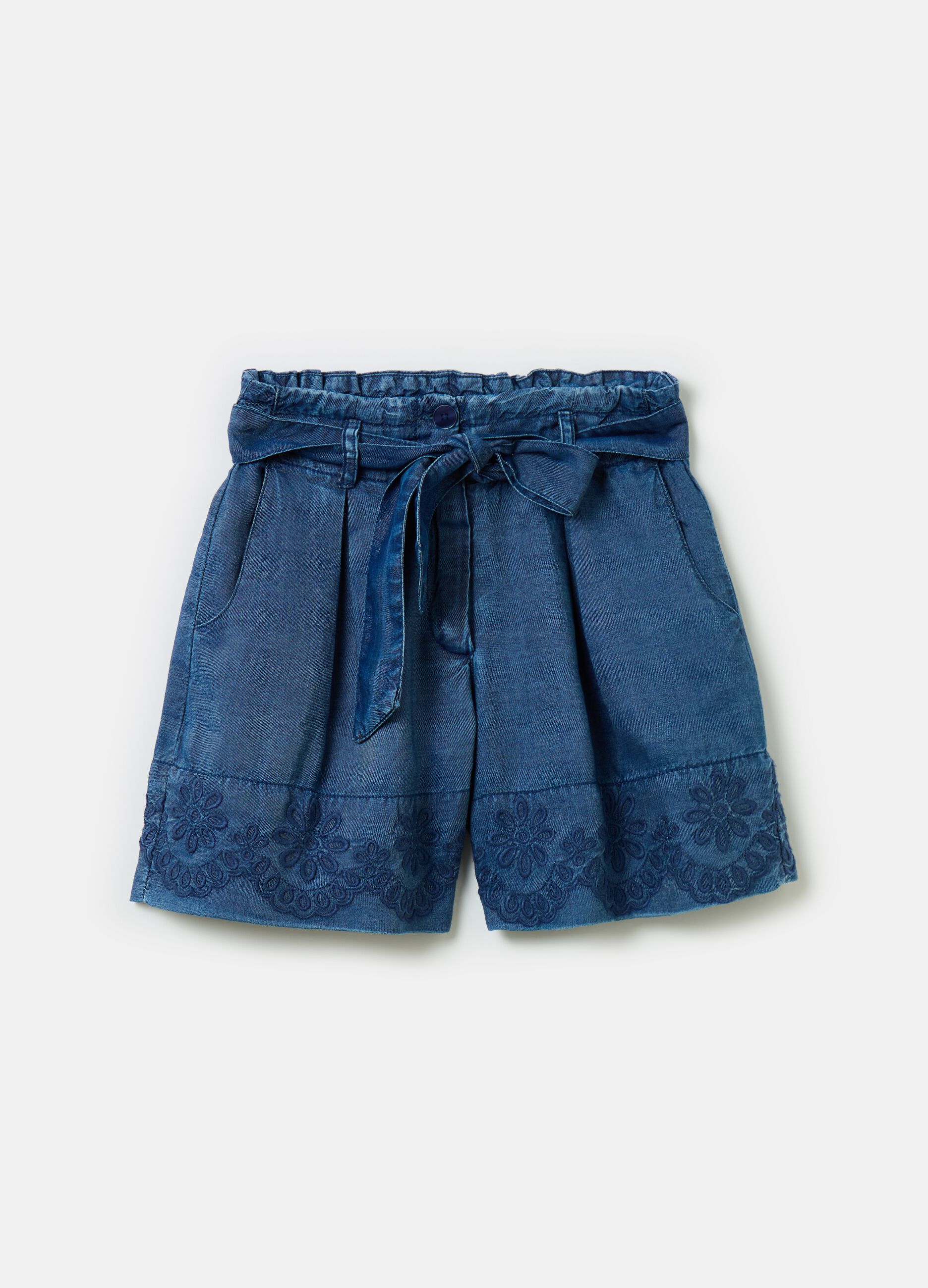 Shorts in TENCEL™ Lyocell con ricamo