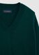 Green V-neck wool sweater_5