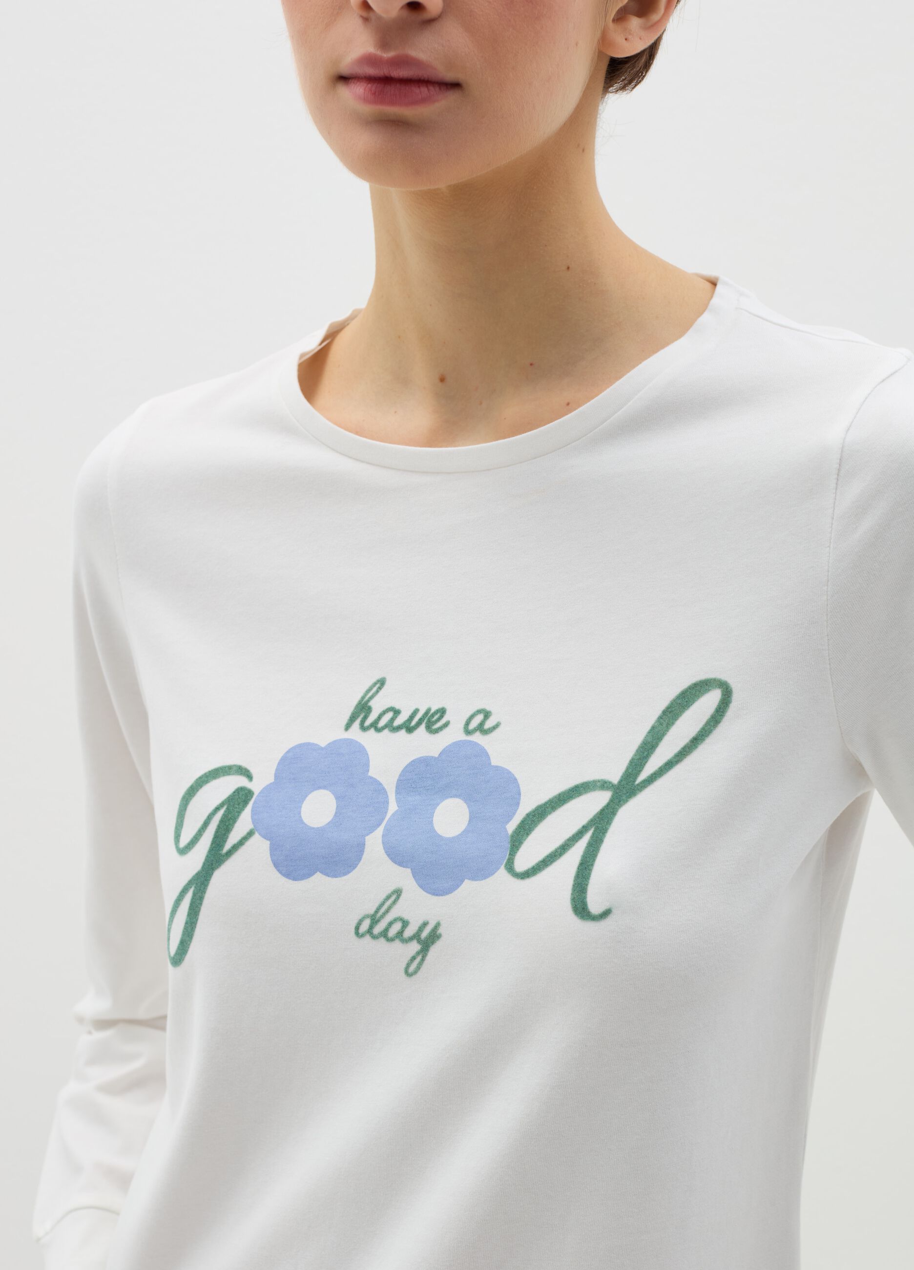 Top pigiama stampa "Have a Good Day"