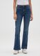 Blue Stretch Cotton Flare Jeans_1