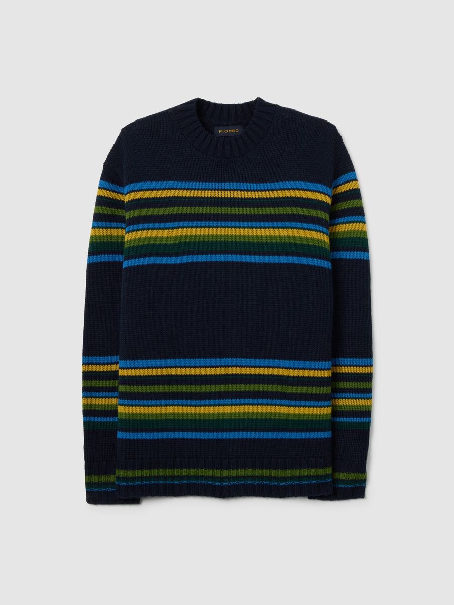 Multi-colour striped jacquard regular fit jumper_4