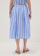 Blue striped pure cotton midi skirt_2