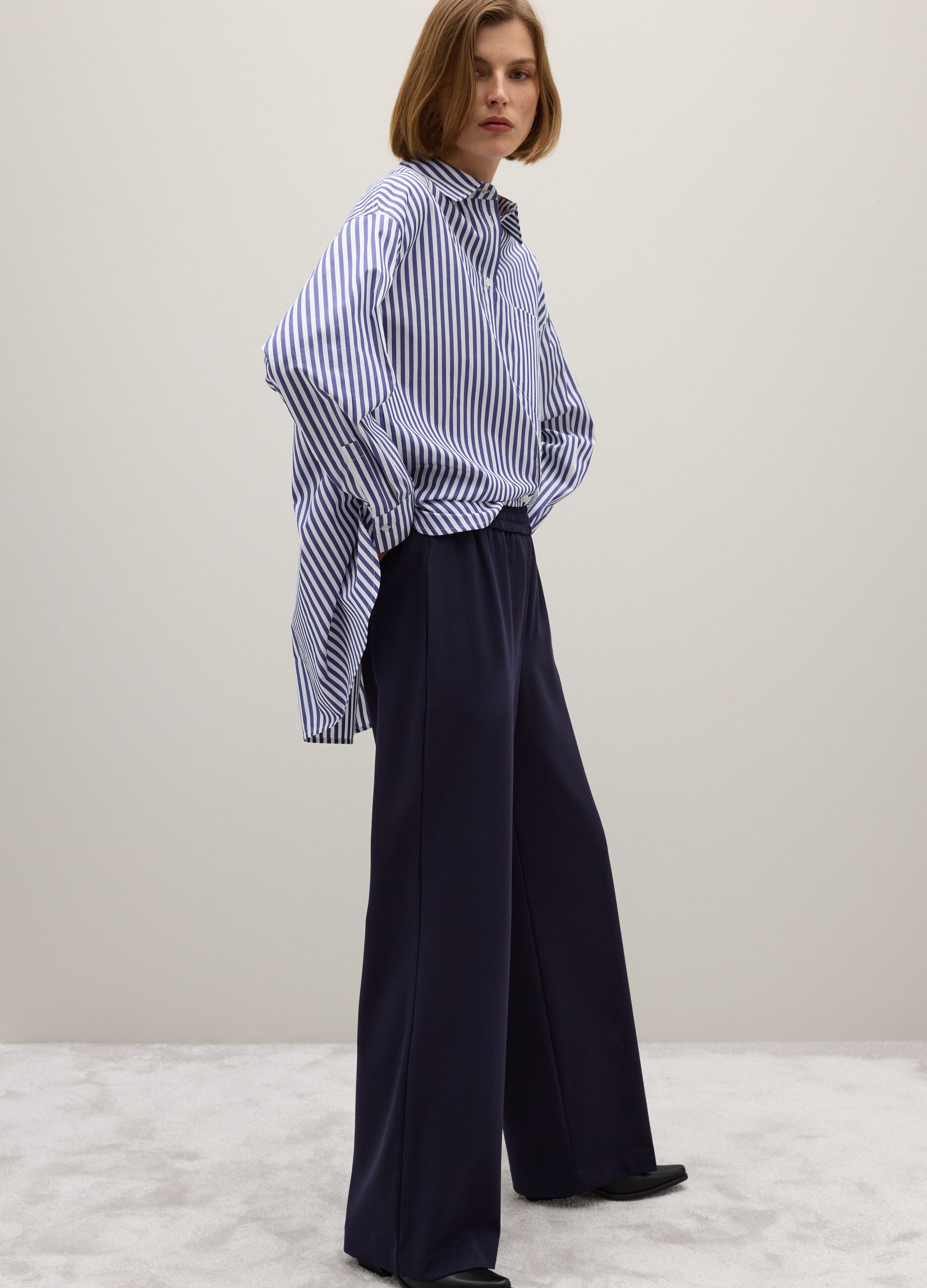 Blue Regular Fit Trousers