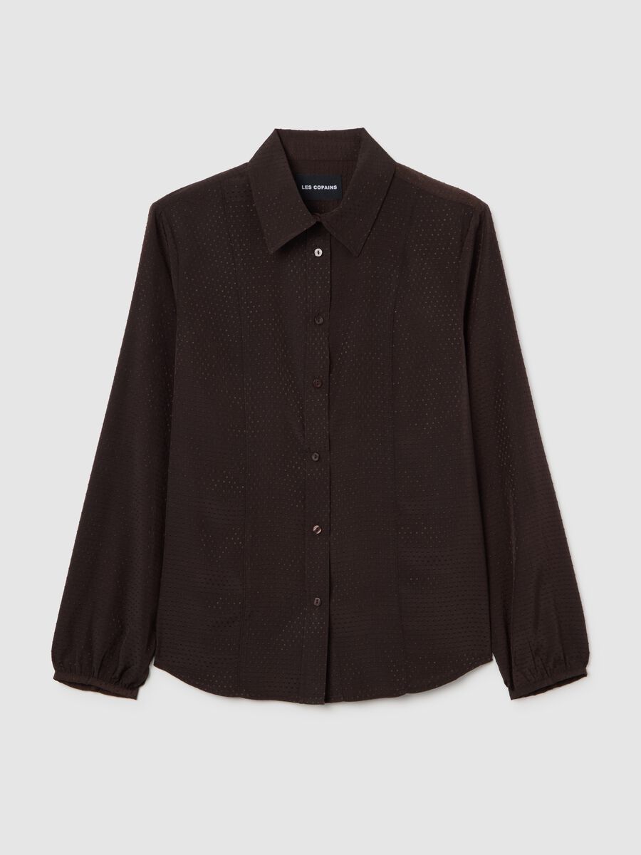Brown Satin Regular Fit Shirt_4